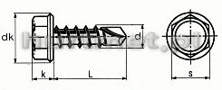 WKRT 4,8X16 DIN 7504K A2 EB SZECIOKTNY      