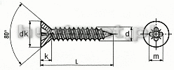 BLACHOWKRT 3,9X45 DIN 7982 A2 EB STOKOWY     