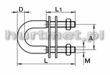 U-RUBA M8X80/40 A4                             