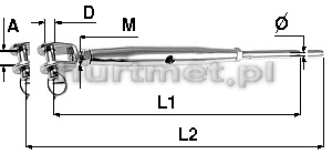 CIGACZ WANTOWY M8 W/KZ 4MM A4                 