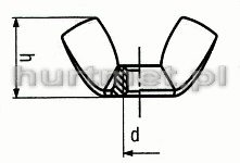 NAKRTKA M12 MOTYLKOWA DIN 315 A2               