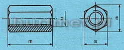 NAKRTKA M16 DUGA DIN 6334 A2 3XD              