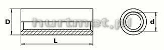 NAKRTKA M8X20 WALCOWA A2                       