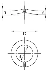 PODKADKA SPRʯYSTA UKOWA POD M5 DIN 128 A2    