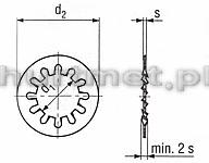 PODKŁADKA 3.2MM DIN 6797J A2 POD M3