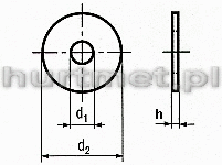 PODKADKA SZEROKA 17MM DIN 9021 A2 POD M16      