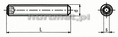 WKRT USTALAJCY M6X40 DIN 913 A2 PASKI       