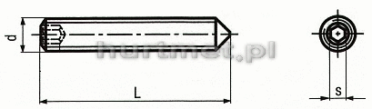 WKRT USTALAJCY M8X12 DIN 914 A2 STOKOWY     