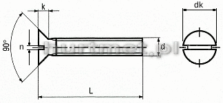 WKRT M5X 8 DIN 963 A2 STOKOWY NACICIE PROSTE