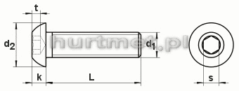 RUBA M4X12 ISO 7380 A2 IMBUSOWA EB GRZYBKOWY 